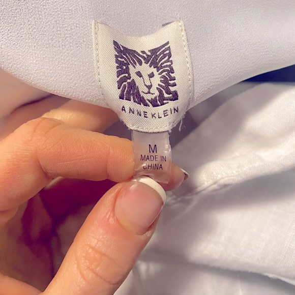 Anne Klein Flowy Linen Semi Sheer, High-Low, Swim Cover Up, Size Medium, EUC - Picture 7 of 7